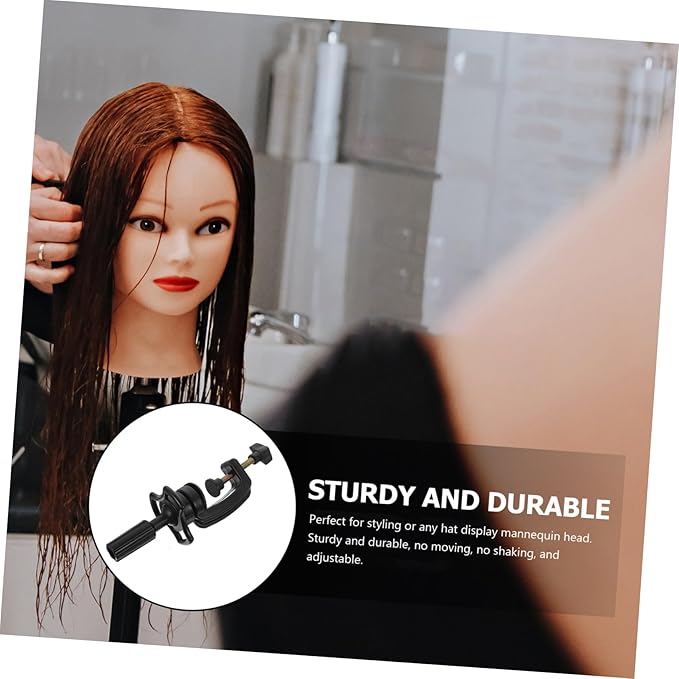 Adjustable Mannequin Head Stand for Wig Display Hairdressing Practice Sturdy Durable Wig Holder for Training Easy Assembly for Cosmetology Styling