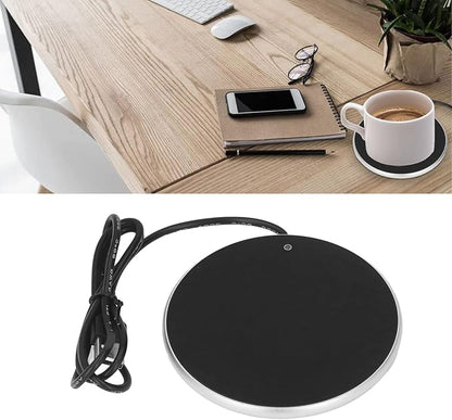 Constant Temperature Space Saving Coffee Mug Warmer Smart USB Candle Warmer, Tempered Glass, Small Portable, Automatic Function Ideal Coffee Gifts Accessories Keep Beverages Coffee Warmer (1)
