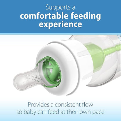 Dr. BrownAos Natural Flow Preemie Flow Narrow Baby Bottle Silicone Nipple, Slowest Flow, 0m, 100 Silicone Bottle Nipple, 6 Count(Pack of 1)