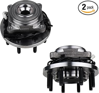 KUSATEC 515162 Front 2PCS Wheel Hub and Bearing Assembly Compatible with Ram 2500 3500 Pickup, 2013 2014 2015 2016 2017 2018, 8 Lug Bolts wABS