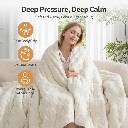 Uttermara Sherpa Weighted Blanket, Queen 60 x 80 in, 15 lb