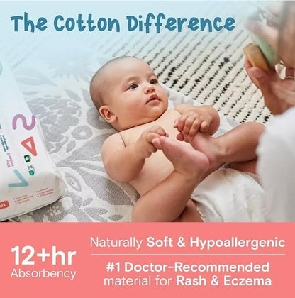 Kudos Size 4 Cotton-Lined Disposable Baby Diapers, 27 Count, Ultra Absorbent Baby Diapers, Soft Comfort, Gentle Materials, Secure Fit for Sensitive Skin