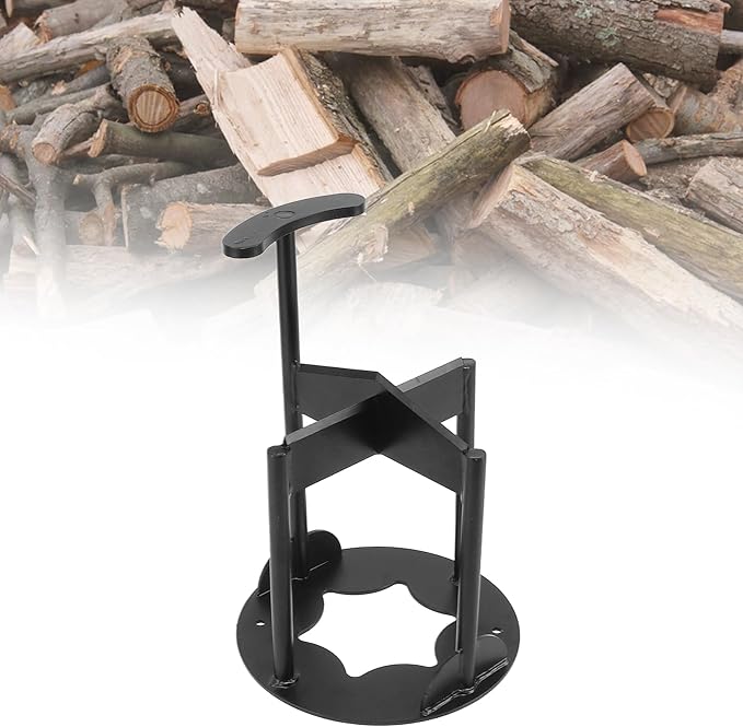 Wood Splitter Cutter Manganese Steel Firewood Splitter Large Manual Log Wood Splitting Tool Simple Operation Safe Highly Efficient for Home Campsite Outdoor