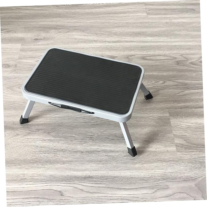 PRETYZOOM Step Stool Thick Platform Metal Folding Ladder Stool for Household Use Sturdy Stepping Stool for Adults