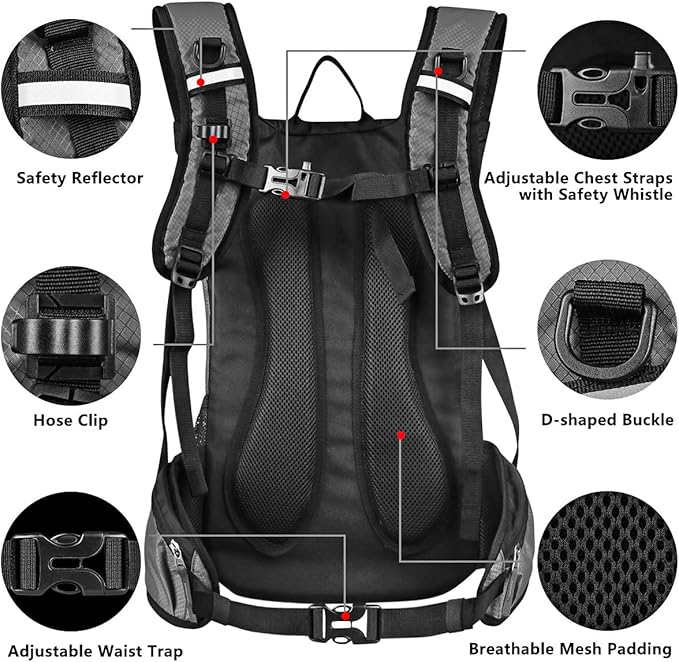 Hydration Pack Thermal Insulated Hydration Backpack with 2L BPA Free Leak-Proof Water Bladder, Daypack Perfect for Running, Cycling, Hiking, Climbing-Keep Liquids Cool Up to 4 Hours