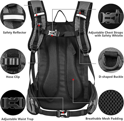 Hydration Pack Thermal Insulated Hydration Backpack with 2L BPA Free Leak-Proof Water Bladder, Daypack Perfect for Running, Cycling, Hiking, Climbing-Keep Liquids Cool Up to 4 Hours