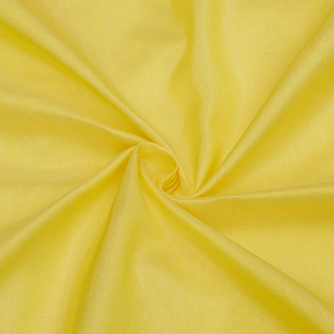 Silk Fabrics, Yellow Silk Fabric, Faux Silk Fabric 1 Continuous Yard Yellow Silk Fabric Yellow Faux Silk Fabric, 42 inches Width Faux Silk Fabric by Yard for Curtains Bridal