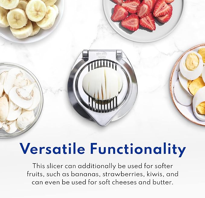 New Star Foodservice 36459 Commercial Grade Aluminum Egg Slicer, Mushroom Slicer with Stainless Steel Wire (Hand Wash Only)