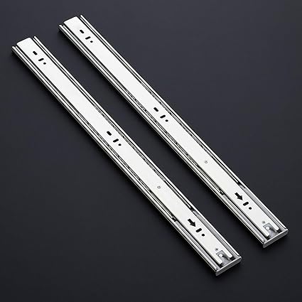Ravinte 2 Pairs 4 Pack Full Extension Ball Bearing Drawer Slides Soft Close Drawer Slides 20 Inch Side Mount Drawer Slides Silver Drawer Rails Track