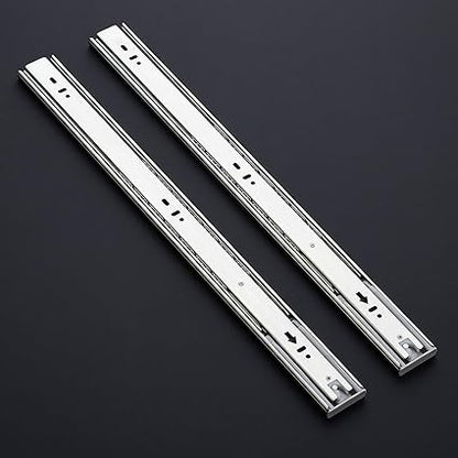 Ravinte 2 Pairs 4 Pack Full Extension Ball Bearing Drawer Slides Soft Close Drawer Slides 20 Inch Side Mount Drawer Slides Silver Drawer Rails Track