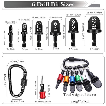 13 Pcs Swaging Tool HVAC Repairing Set with Bit Holder, (1/4" to 7/8") Air Conditioner Copper Tube Expander Swage Tool Drill Bit, Soft Copper Pipe Swager, Flaring Swedge Kit for AC Repair Install