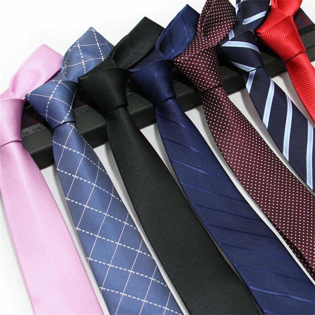 Men's 7Cm Striped Dot Necktie Formal Wedding Business Ties Textured Wool for Men