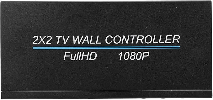 Video Wall Controller, 1x1 2x2 1x2 1x3 1x4 2x1 3x1 4x1 4K HDMI Video Wall Processor, 80 Degree Rotation HDMI Splicing Display Processor for Home Office (US Plug)