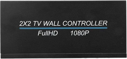 Video Wall Controller, 1x1 2x2 1x2 1x3 1x4 2x1 3x1 4x1 4K HDMI Video Wall Processor, 80 Degree Rotation HDMI Splicing Display Processor for Home Office (US Plug)