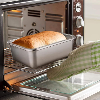 TeamFar Rectangular Cake Pan Brownie Pan, Stainless Steel Lasagna Casserole Baking Pan, 8x10x3, Rust Free  Non Toxic, Easy Clean  Dishwasher Safe