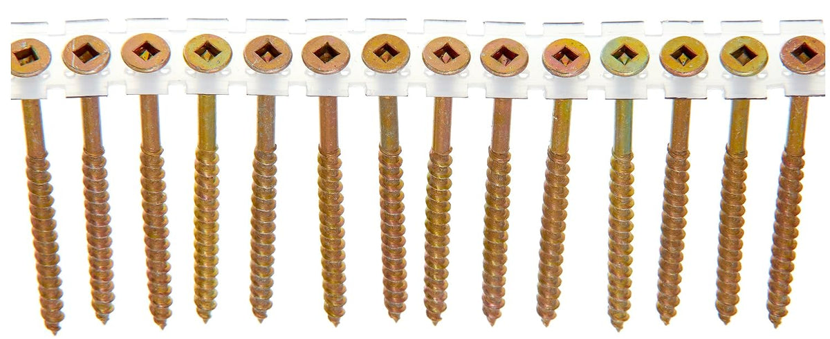 Senco 08F300Y DuraSpin #8 x 3-inch, Wood to Wood Collated Screw, 800 Ct.
