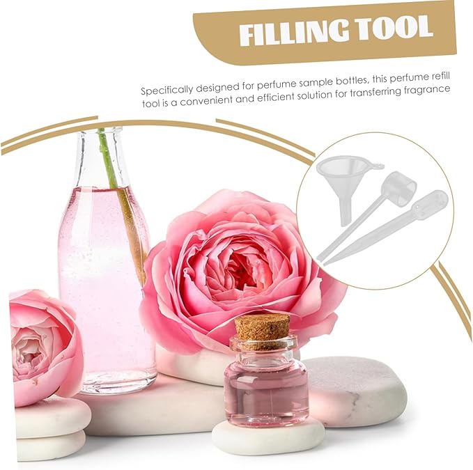 Travel Perfume Refill Set 4 Piece Perfume Bottle Filling Kit Pump Funnel Dropper