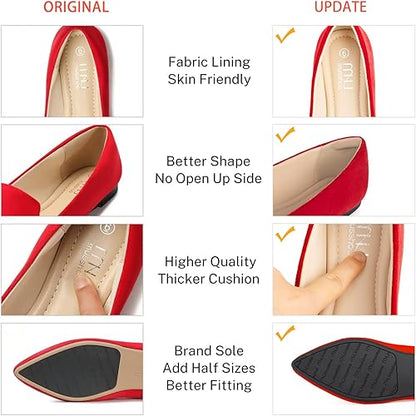 MUSSHOE Flat Shoes Women Comfortable Slip on Women's Flats