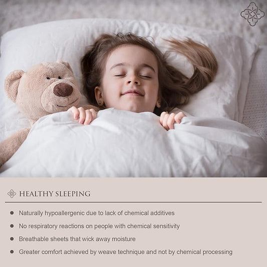 BIOWEAVES 100 Organic Cotton Sheets, 300 Thread Count 4-Piece GOTS Certified Bed Sheet Set Fits Mattress Upto 17" Deep Pocket, Soft  Silky Sateen Weave (Queen, Glacier Gray)