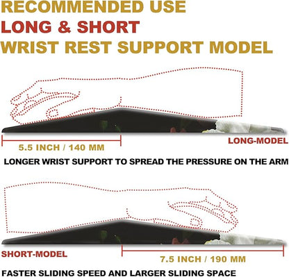 Ergonomic Mouse Pad with Wrist Rest Support, Thick Mousepad Relief Carpal Tunnel Pain, Entire Memory Foam Mouse Pad with Non-Slip PU Base, Computer Mouse Pads,Red Flower