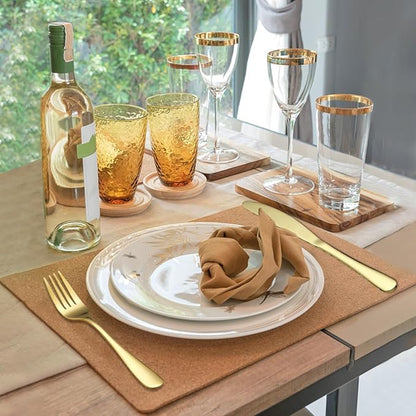 Gold Dinner Forks 12 Pieces, Stainless Steel Titanium Gold Plating Table Forks for Home, Restaurant, Wedding, Parties, Events, Daily Use