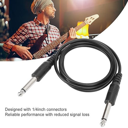 Guitar Cable 3.3ft,6.35mm Electric Instrument Cable,Straight to Straight Guitar Cord for Electric Guitar Bass Guitar Electric Mandolin,6.35mm Aux Jack and Aux in Port Devices