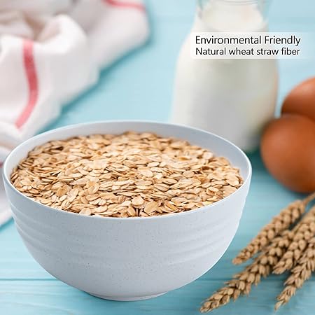 Homestockplus Set of 6 Unbreakable Large Cereal Bowls,34 Oz Ramen Bowls BPA-Free Eco-Friendly Bowl Set for Cereal, Salad, Soup, Ramen,Oatmeal Apply to Kitchen, Dishwasher  Microwave Safe