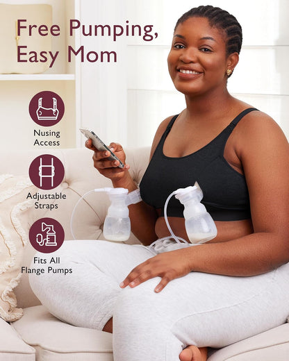 Moncozy Breast Pump for Spectra, Lansinoh, Medela ( Does not come with a pumping bra Hands )