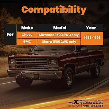 maXpeedingrods 2 Rear Drop Hanger for Chevy SilveradoGMC Sierra 1500 1988-1998, C1500 Lowering Kit 2WD