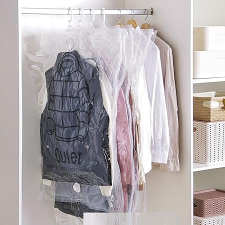 Vacuum Hanging Storage Bag Closet Down Pants Storage For Children Girl Boys Bedroom Wardobe