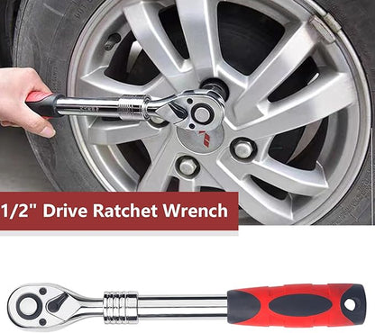 12-Inch Drive Extendable Ratchet Wrench,12" Drive 72-Tooth Quick-release Retractable Socket Wrench Reversible