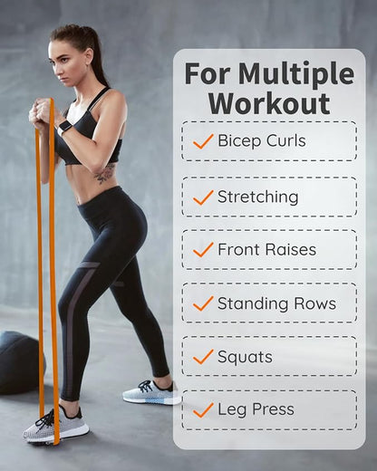 Fitense Resistance Bands Set - Pull Up Bands for Men Women, Exercise Bands Resistance with Door Anchor, Training Poster & Pouch for Body Stretching, Pull Up Assist