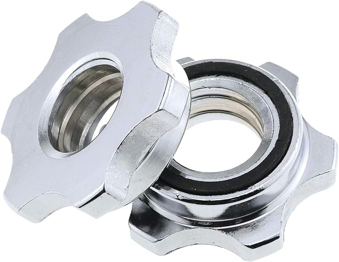 E-outstanding Barbells Hex Nut 2PCS 1nch25mm Spin Lock Collar Screws Dumbbell Spinlock Collars