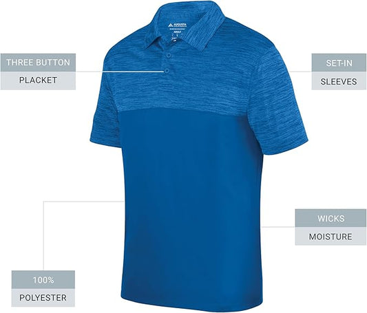 Augusta Sportswear Men's Shadow Tonal Heather Polo