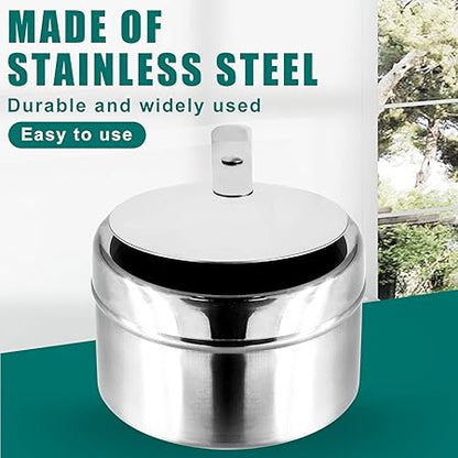 Stainless Steel Fuel Holder with Cover, Chafer Wick Fuel and Sterno Canned Heat for Buffets, Barbecue and Catering Events(1Pcs)