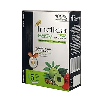 Indica Easy Shampoo Based Hair Colour Black  Pack of 3