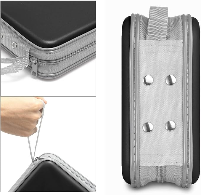 CD case, capacity for 40 units, for CDDVD, wallet, hard plastic, DVD, for car, home, office, travel (black)