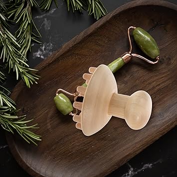 EXCEART Mushroom Wood Massager Wooden Full Body Massage Tools Hair Brush Massager for Lymphatic Drainage Scalp Hair Growth Anti- cellulite Muscle Release 10. 5X10. 5X10CM