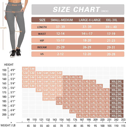 NEW YOUNG 3 Pack Leggings with Pockets for Women,High Waisted Tummy Control Workout Yoga Pants