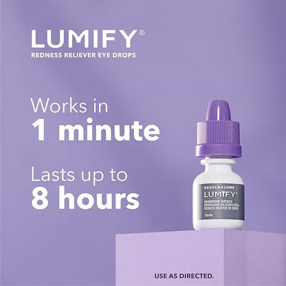 LUMIFY Redness Reliever Eye Drops, For Whiter  Brighter Looking Eyes, 0.25 Fl Oz (7.5 mL)