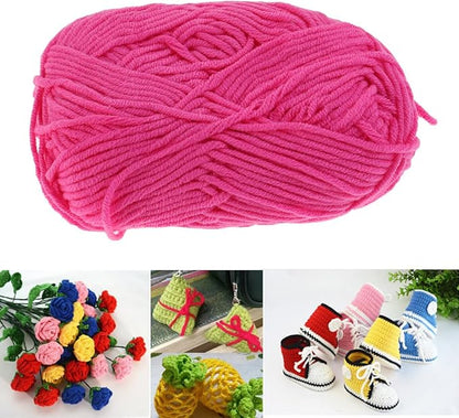 SUPVOX Cotton Yarn Chunky Plush Yarn for Knitting Crocheting Scarf Hat Milk Cotton Machine Washable