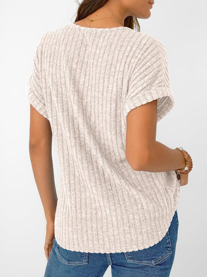 AUTOMET Womens Short Sleeve Sweaters 2026 V Neck Cute Summer Tops.