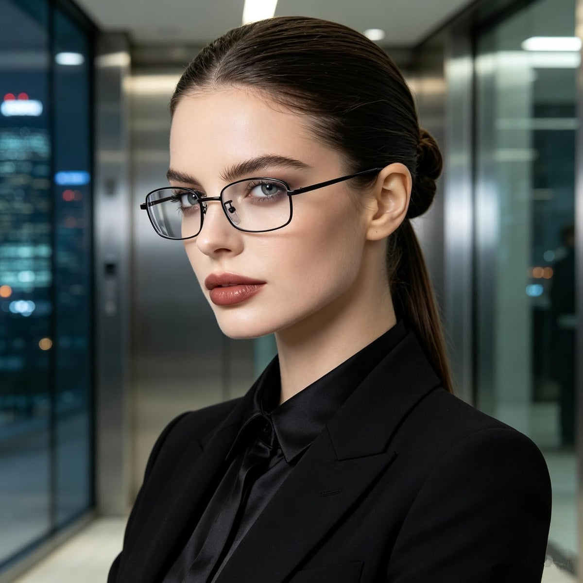 Fashion Glasses for Woman Men, Y2k Rectangle Blue Light Glasses 90s