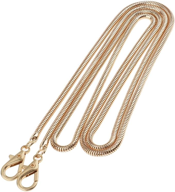 Handbag Chain Metal Skinny Snake Chain Bag Chain Strap Replacement for Handbag Crossbody Bag Shoulder Bag-Gold