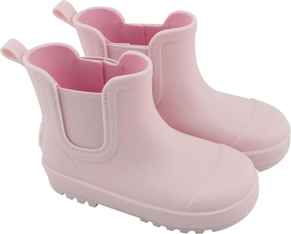 BEARPAW Toddler and Kids' Chelsea Rain Boots, Waterproof Rubber Rainboot, Girls/Boys Light Water Shoes for Muddy Park/Hiking