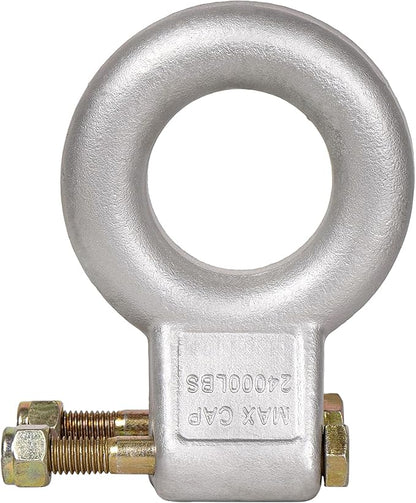 48660 Raw Steel Pintle Hitch Lunette Ring 3-Inch ID, 24,000 lbs, Channel Mount Required