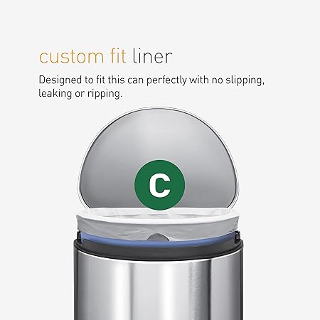simplehuman Trash Can Liner C, 10-12 Liters2.6-3.2 Gallons, 20-Count Bags (Pack of 3)