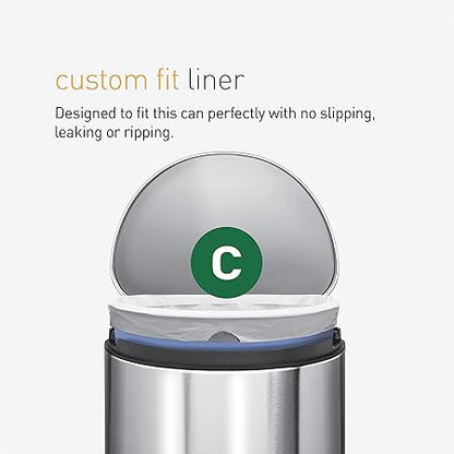 simplehuman Trash Can Liner C, 10-12 Liters2.6-3.2 Gallons, 20-Count Bags (Pack of 3)