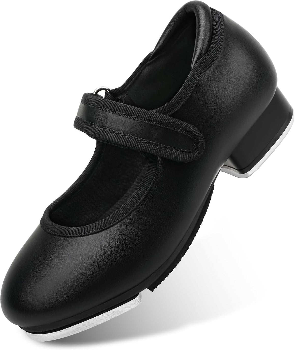 Stelle Tap Shoes for Girls Toddler Boys Dance Shoes | Easy-clean design, Rounded toe, Padded heel collar, Clear tap sound, Cushioned insole, Hook-and-loop strap