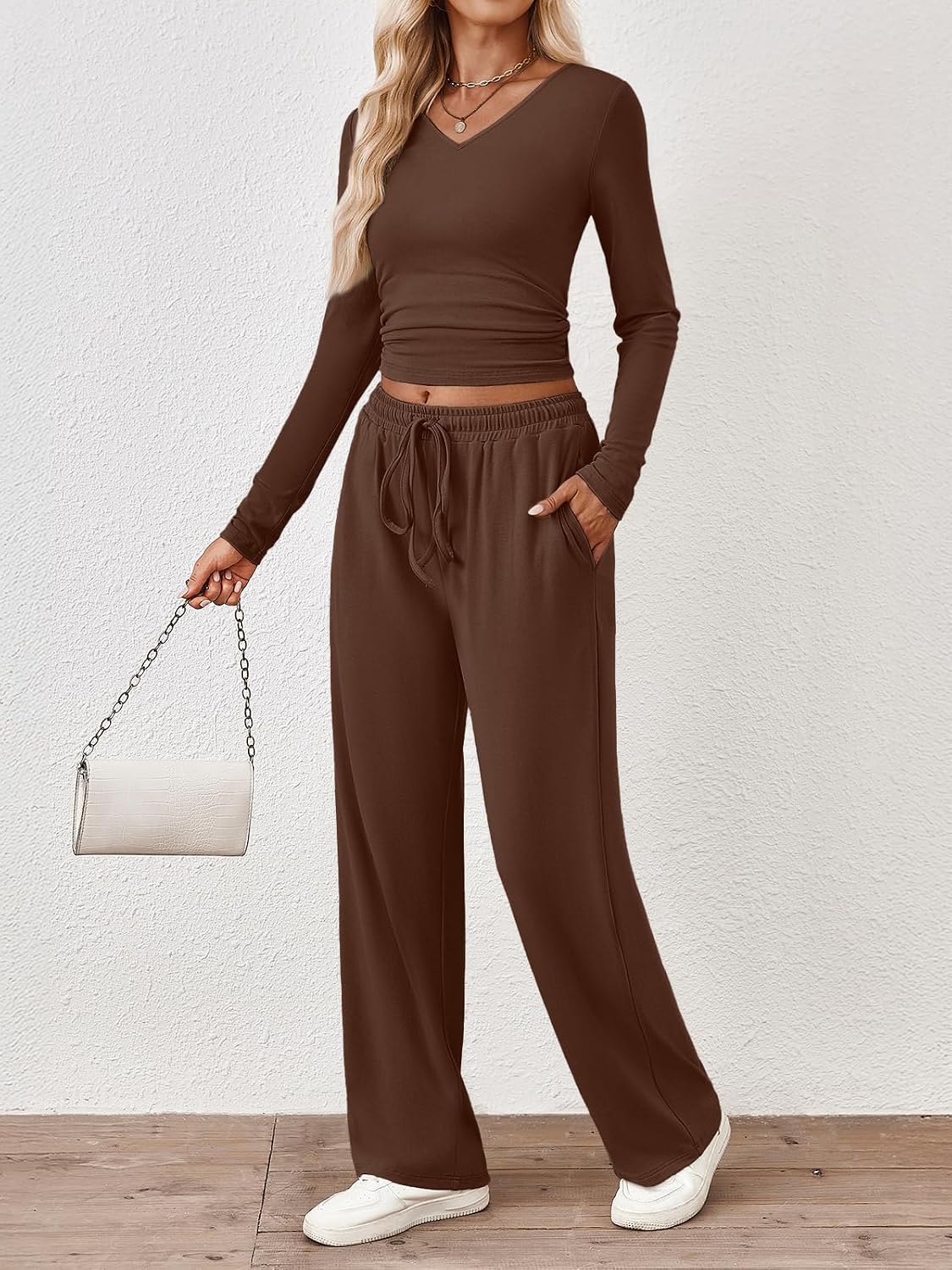 Trendy Queen 2 Piece Lounge Sets for Women Fall Outfits 2025 Fashion Two Piece Sweatsuits Business Casual Outfits Clothes